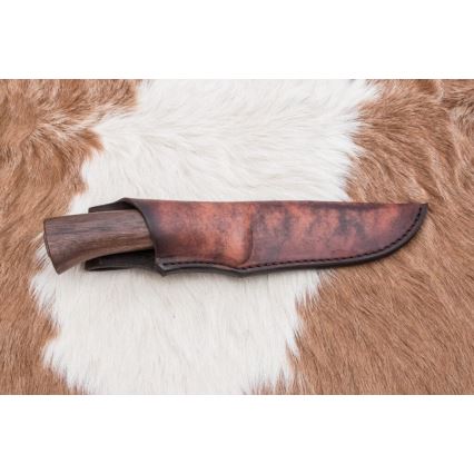 Cuțit de vânătoare din oțel de Damasc 11,8 cm nuc/corn de cerb