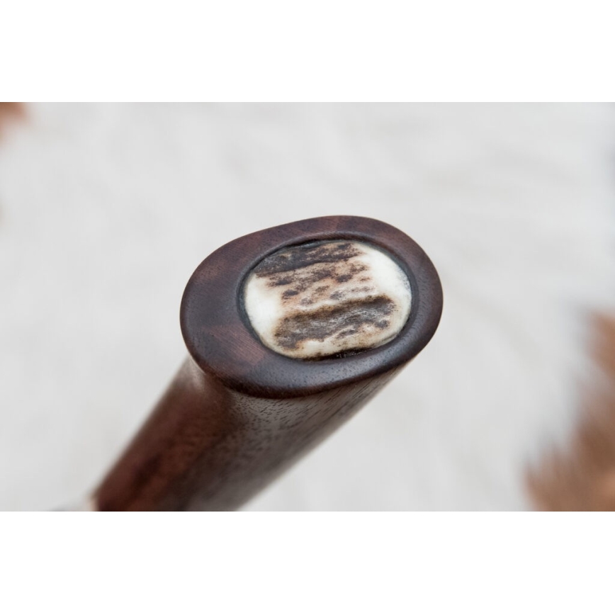 Cuțit de vânătoare din oțel de Damasc 11,8 cm nuc/corn de cerb