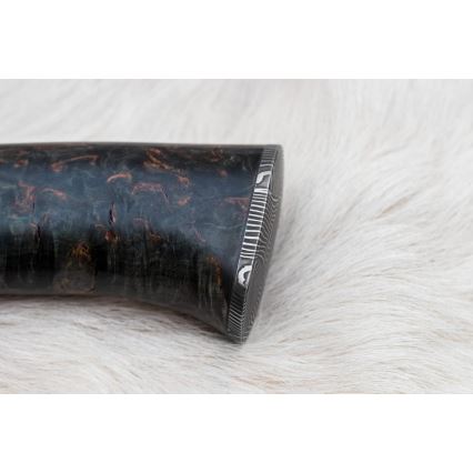 Cuțit de vânătoare din oțel de Damasc 13,8 cm mesteacăn/os de cămilă