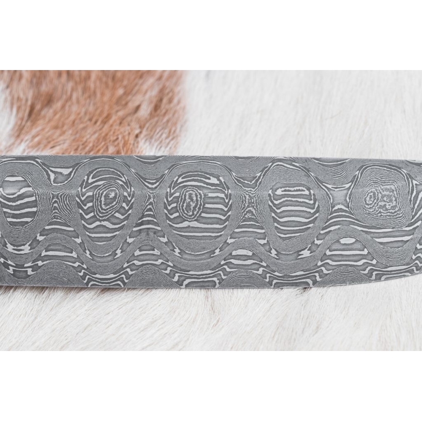 Cuțit de vânătoare din oțel de Damasc 14,5 cm arin/serpentin
