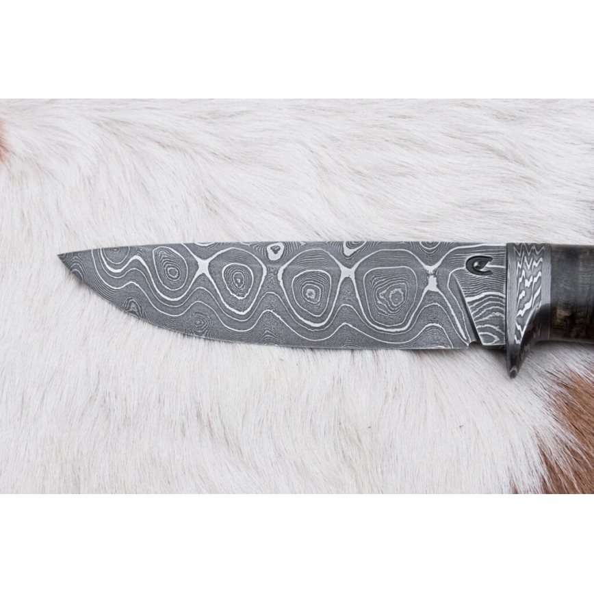 Cuțit exclusiv din oțel de Damasc 12,7 cm arțar/agat