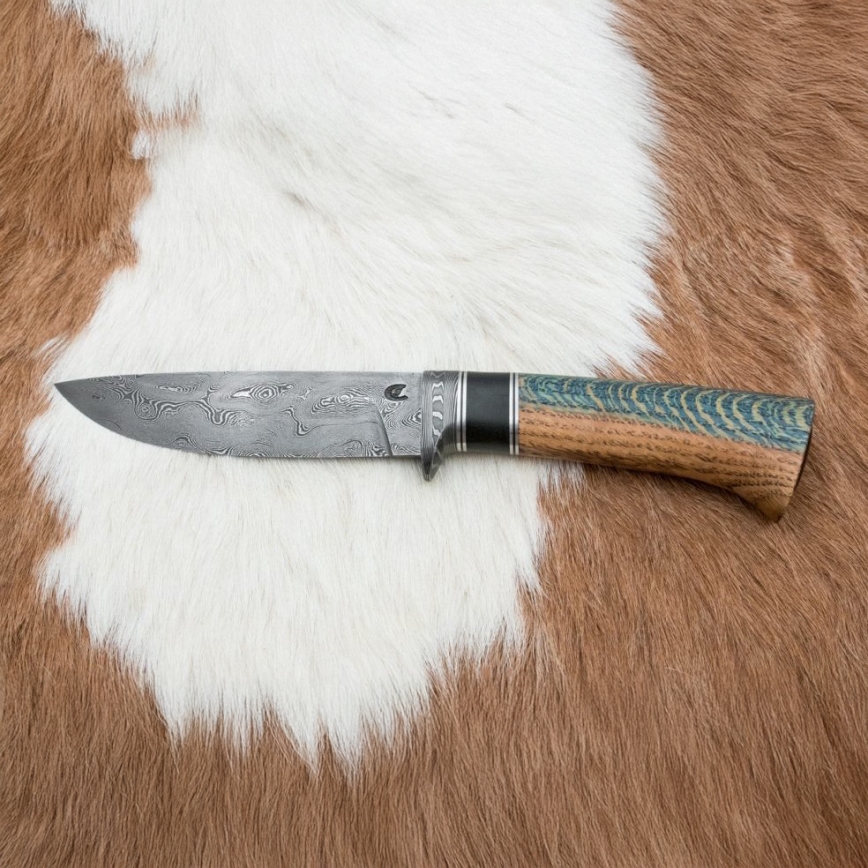 Cuțit exclusiv din oțel de Damasc 12,7 cm stejar/abanos