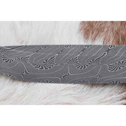Cuțit exclusiv din oțel de Damasc 13 cm serpentin/corn de cerb