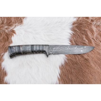 Cuțit exclusiv din oțel de Damasc 14 cm frasin