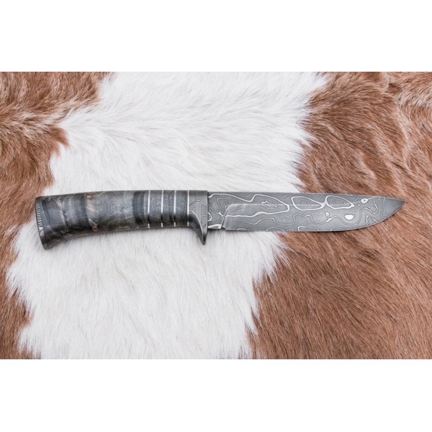 Cuțit exclusiv din oțel de Damasc 14 cm frasin