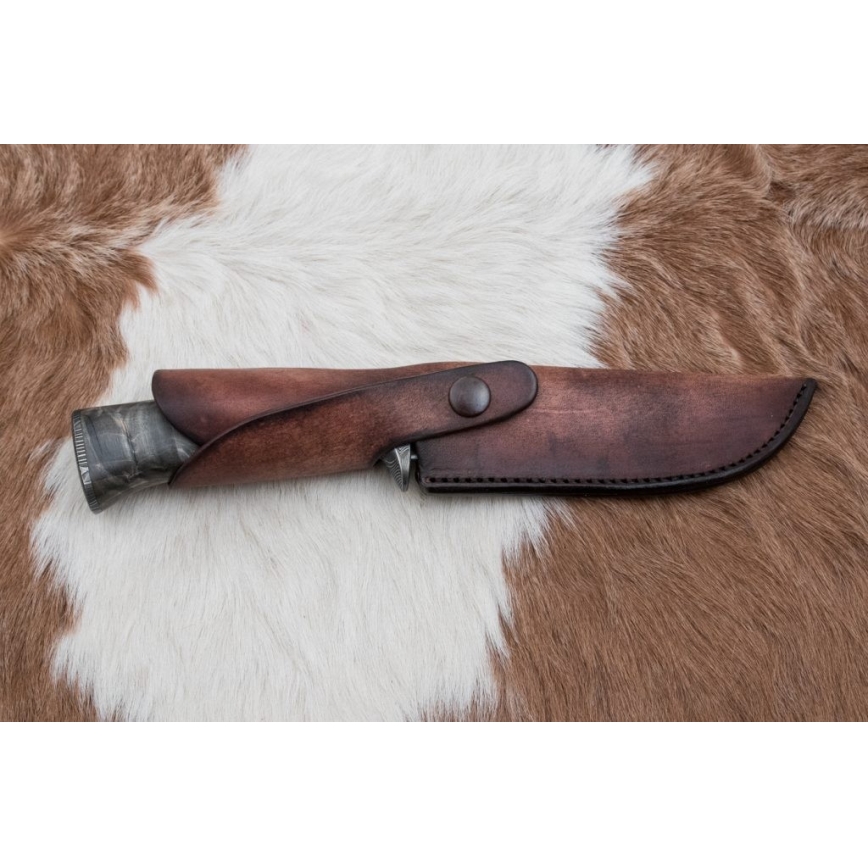 Cuțit exclusiv din oțel de Damasc 14 cm frasin