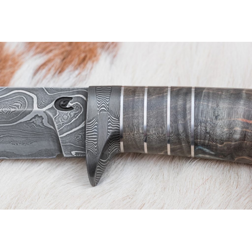 Cuțit exclusiv din oțel de Damasc 14 cm frasin