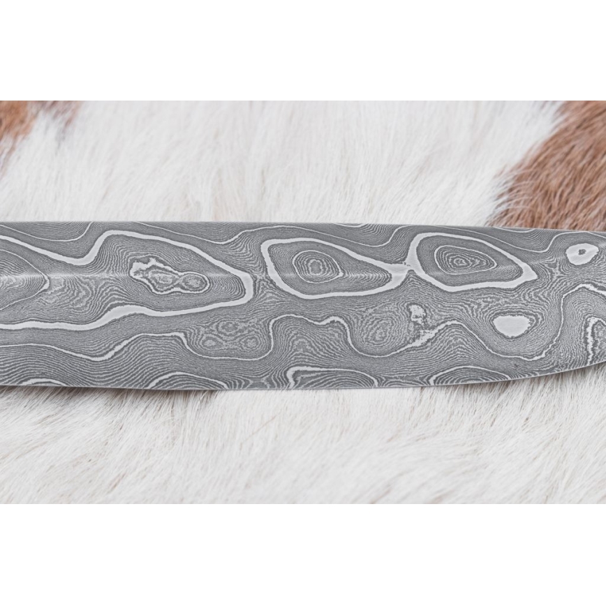 Cuțit exclusiv din oțel de Damasc 14 cm frasin