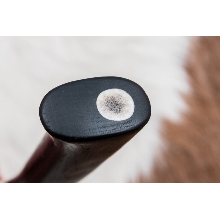 Cuțit exclusivist din damasc, 8,6 cm, mânere din stejar și os de cămilă