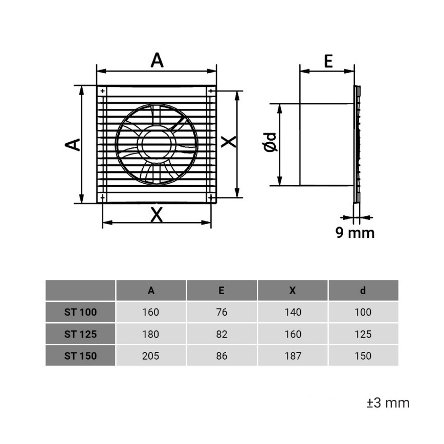 Dalap 1230 - Ventilator axial 150 ST, 16W/230V, cu grilă