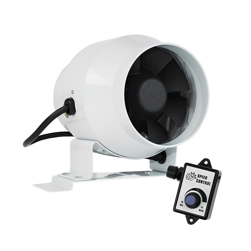 Dalap 24MF100 - Ventilator de conductă cu motor eficient din punct de vedere energetic și regulator de turații MF 100 EC 18W/230V