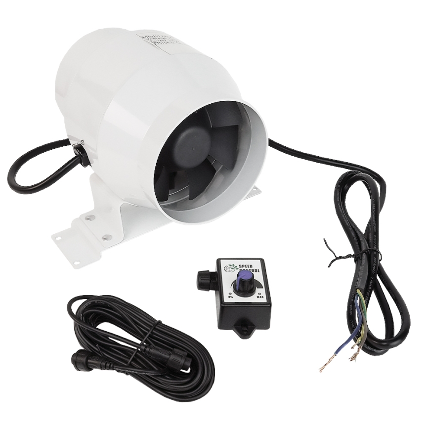 Dalap 24MF100 - Ventilator de conductă cu motor eficient din punct de vedere energetic și regulator de turații MF 100 EC 18W/230V