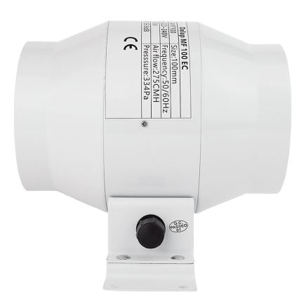 Dalap 24MF100 - Ventilator de conductă cu motor eficient din punct de vedere energetic și regulator de turații MF 100 EC 18W/230V