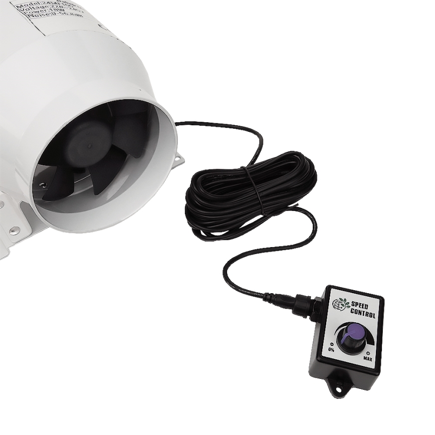 Dalap 24MF100 - Ventilator de conductă cu motor eficient din punct de vedere energetic și regulator de turații MF 100 EC 18W/230V