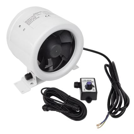 Dalap 24MF200 - Ventilator pentru tubulatură cu motor economic și regulator de turații MF 200 EC 75W/230V