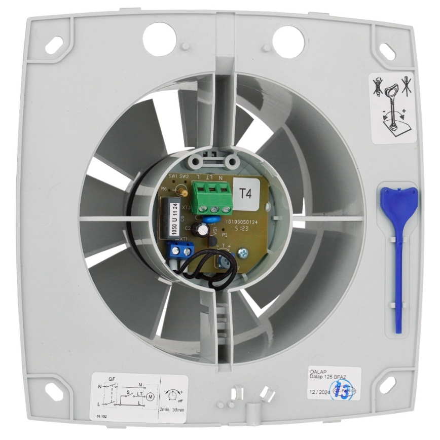 Dalap 41016 - Ventilator axial cu temporizator 100 BFAZ 16W/230V