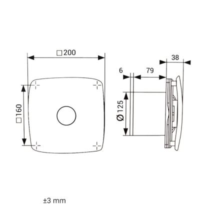 Dalap 41094 - Ventilator axial 125 ONYX 16W/230V