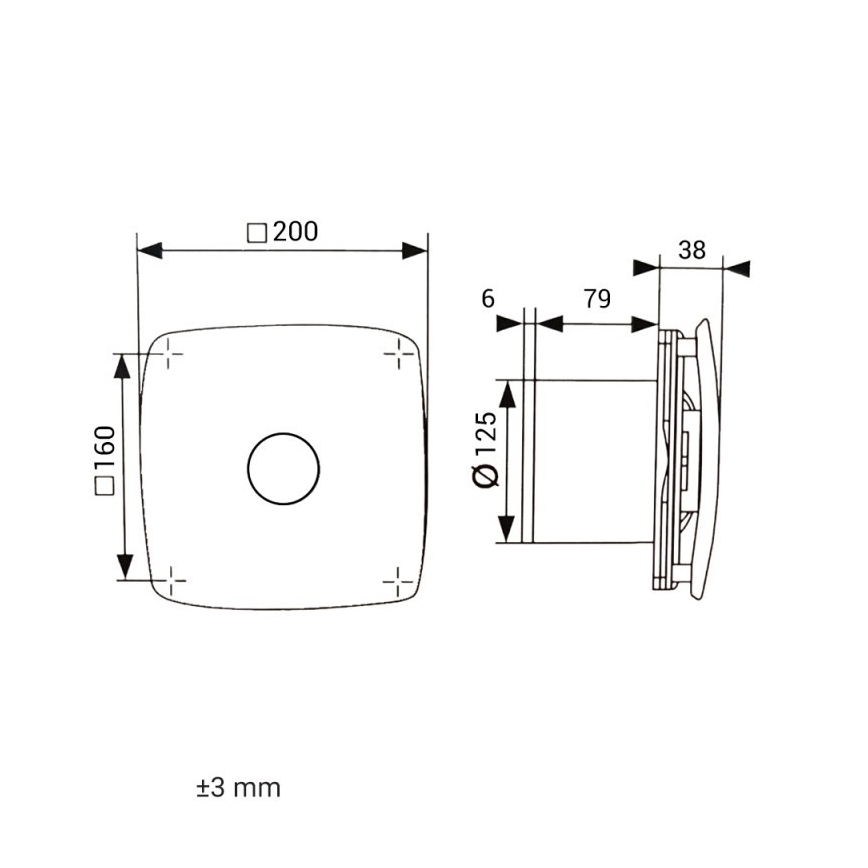Dalap 41094 - Ventilator axial 125 ONYX 16W/230V