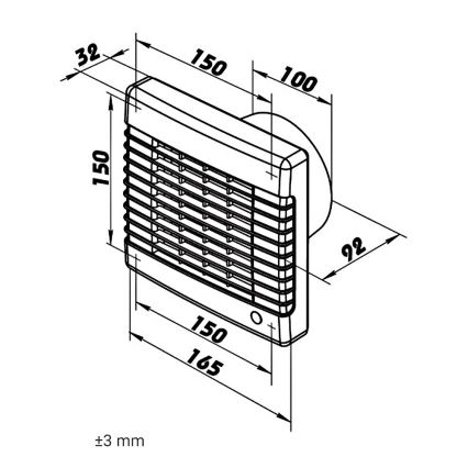 Dalap 41101 - Ventilator axial cu clapetă automată 100 LV 20W/230V