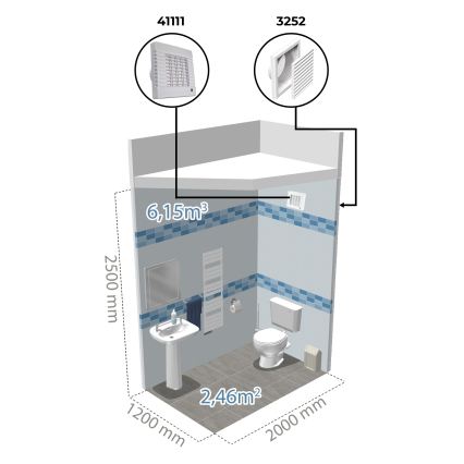 Dalap 41104 - Ventilator axial cu jaluzea automată 100 LV 12 18W/12V