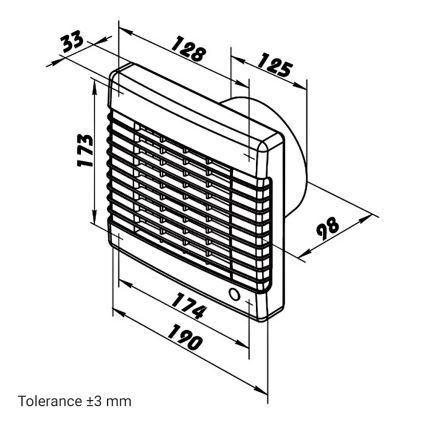 Dalap 41117 - Ventilator axial cu clapetă automată 125 LV 12 22W/12V