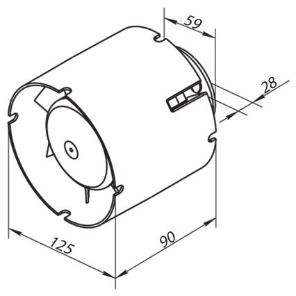Dalap 41404 - Ventilator axial de tubulatură 125 SD 24W/230V