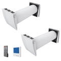 Dalap 55561 - Set 2x recuperator de căldură pentru cameră ZEPHIR SIMPLE DOUBLE 7,61W/230V