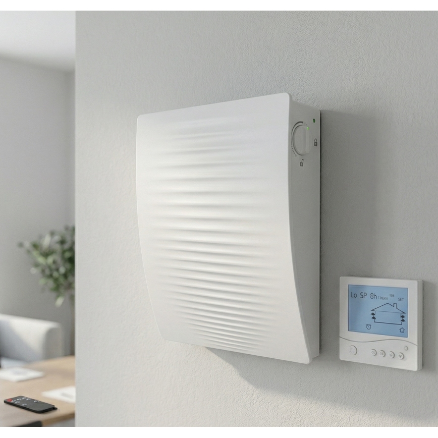Dalap 55561 - Set 2x recuperator de căldură pentru cameră ZEPHIR SIMPLE DOUBLE 7,61W/230V
