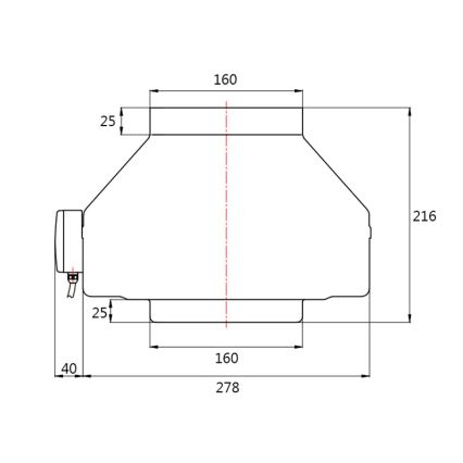 Dalap 8131 - Ventilator radial pentru conducte TURBINE M 160 105W/230V