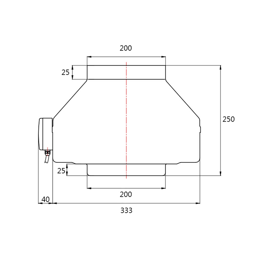 Dalap 8132 - Ventilator radial pentru tubulatură TURBINE M 200 150W/230V