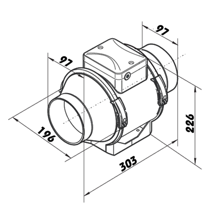 Dalap 8199 - Ventilator axial AP PROFI 100 25W/230V