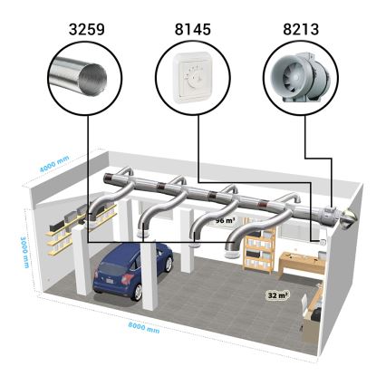 Dalap 8213 - Ventilator axial AP PROFI 160 50W/230V