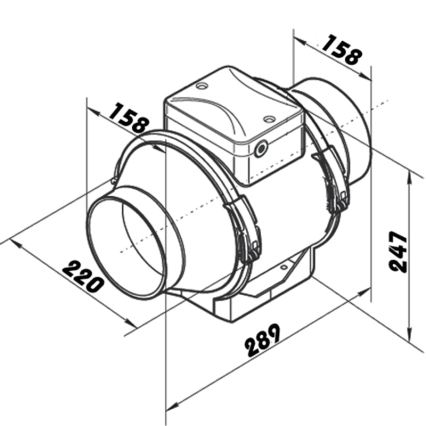 Dalap 8213 - Ventilator axial AP PROFI 160 50W/230V