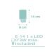 Dalber 41005H - LED Lampă în priză DOTS 1xE14/0,3W/230V