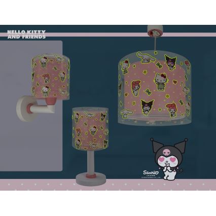 Dalber 41252 - Lustră pentru copii HELLO KITTY&FRIENDS 1xE27/15W/230V roz