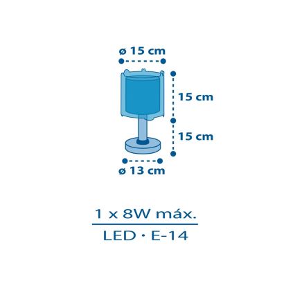 Dalber 41341N - Lampă LED pentru copii PLANETS 1xG4/4W/230V, albastră
