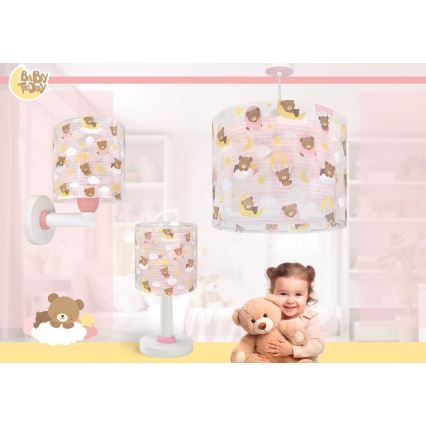 Dalber 41572S - Lustră pentru copii BABY TEDDY 1xE27/15W/230V roz