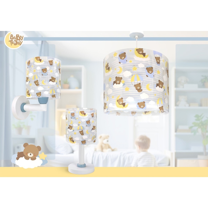 Dalber 41572T - Lustră pentru copii BABY TEDDY, 1xE27/15W/230V, albastră
