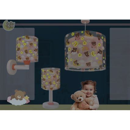 Dalber 41579S - Aplică de perete pentru copii BABY TEDDY, 1xE27/15W/230V, roz