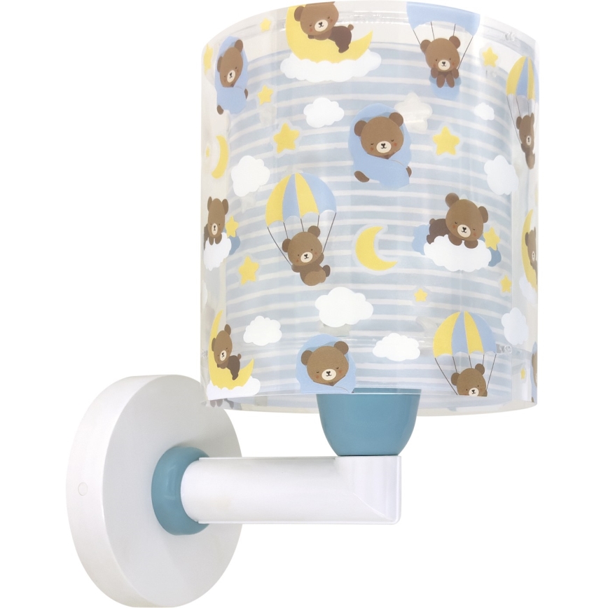Dalber 41579T - Lampă de perete pentru copii BABY TEDDY, 1xE27/15W/230V, albastră