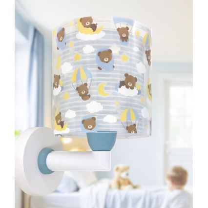 Dalber 41579T - Lampă de perete pentru copii BABY TEDDY, 1xE27/15W/230V, albastră