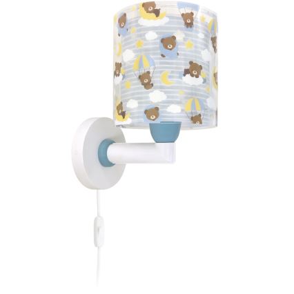 Dalber 41579T - Lampă de perete pentru copii BABY TEDDY, 1xE27/15W/230V, albastră