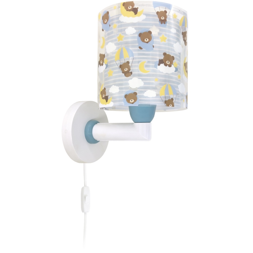 Dalber 41579T - Lampă de perete pentru copii BABY TEDDY, 1xE27/15W/230V, albastră