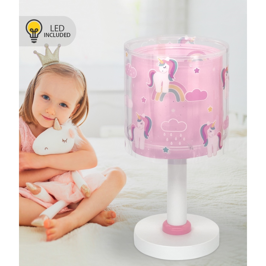 Dalber 41591N - Lampă LED de noptieră pentru copii UNICORNS 1xG4/4W/230V roz
