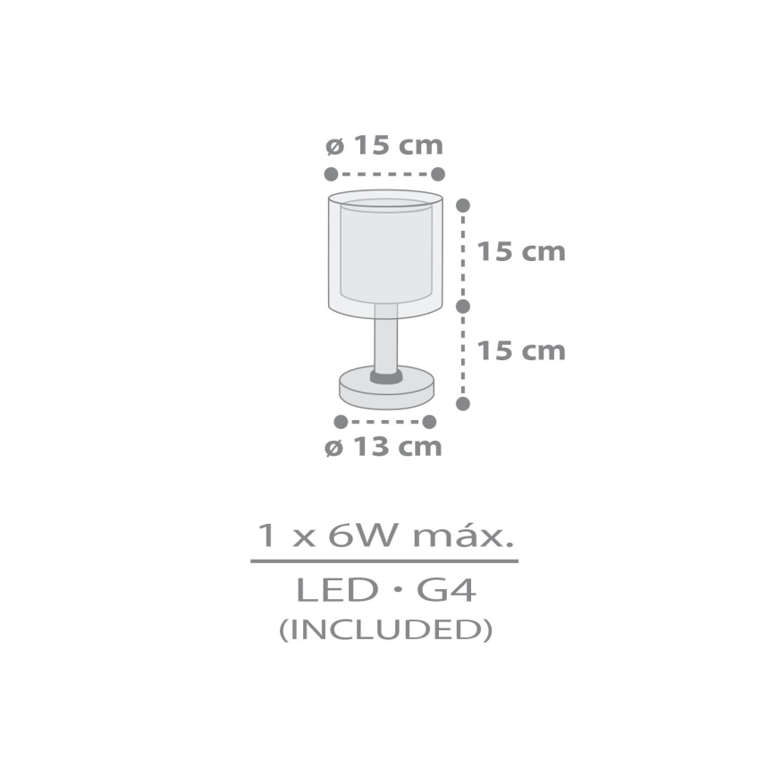 Dalber 41761E - Lampă LED pentru copii KAWAII FRIENDS 1xG4/4W/230V gri