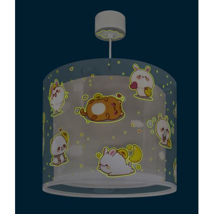 Dalber 41762E - Lustră pentru copii KAWAII FRIENDS 1xE27/15W/230V gri