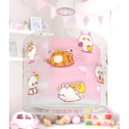 Dalber 41762S - Lustră pentru copii KAWAII FRIENDS 1xE27/15W/230V, roz