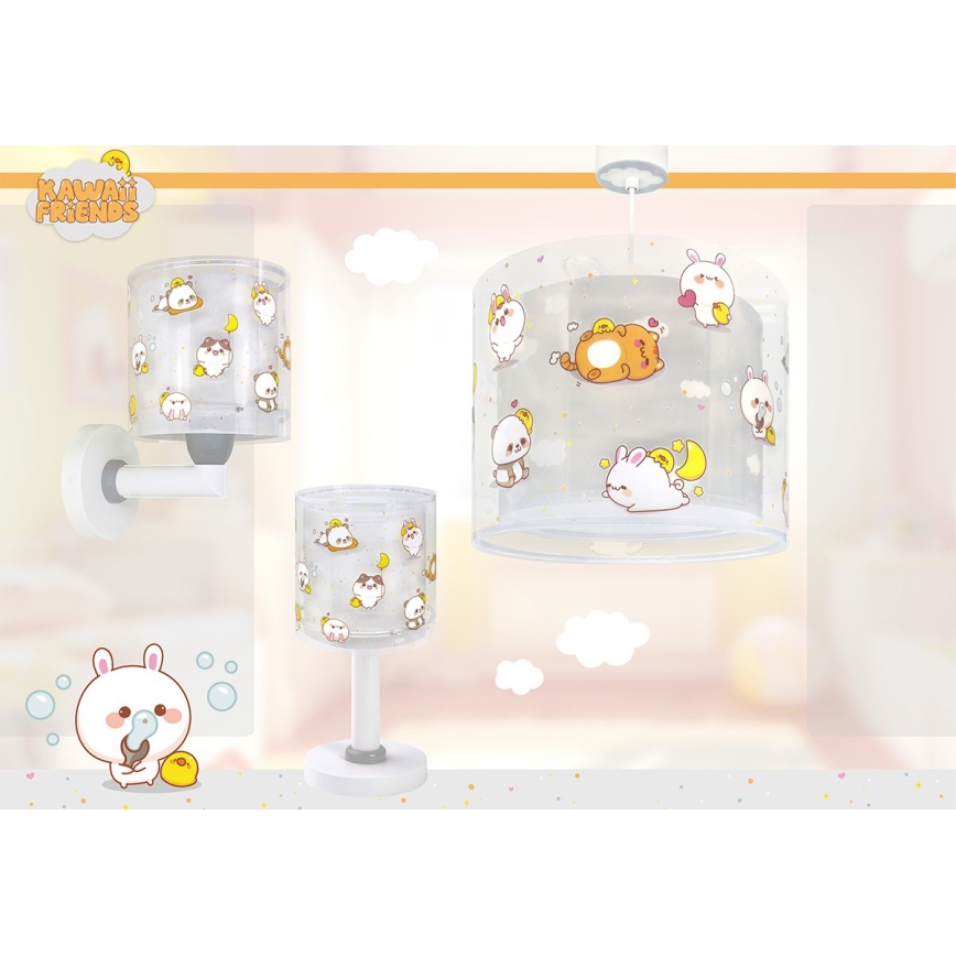 Dalber 41769E - Aplica de perete pentru copii KAWAII FRIENDS 1xE27/15W/230V gri