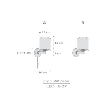 Dalber 41769E - Aplica de perete pentru copii KAWAII FRIENDS 1xE27/15W/230V gri