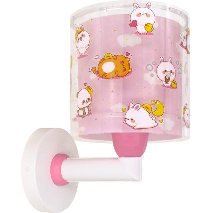 Dalber 41769S - Lampă de perete pentru copii KAWAII FRIENDS, 1xE27/15W/230V, roz